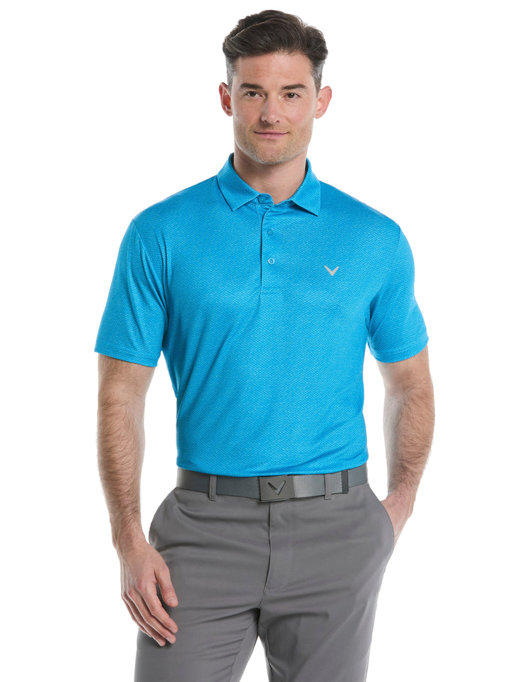 Heather Geo Print Golf Polo