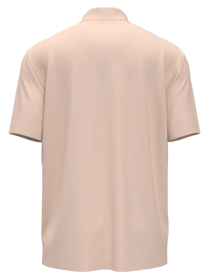 Heather Micro Stripe Golf Polo (Bird Of Paradise Htr) 