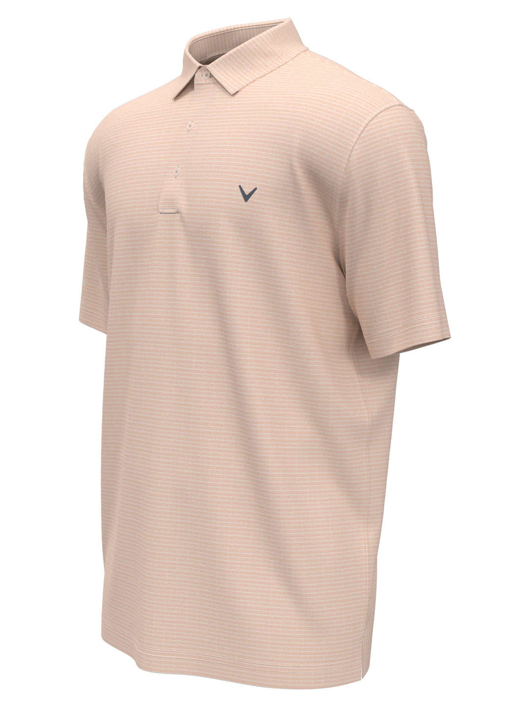 Heather Micro Stripe Golf Polo (Bird Of Paradise Htr) 