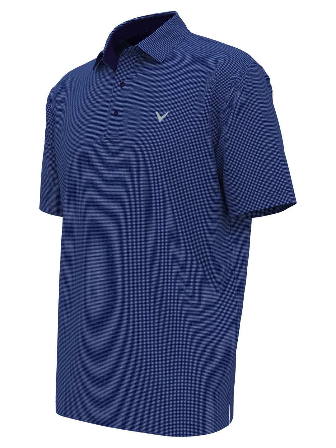 Gingham Print Golf Polo (Peacoat) 