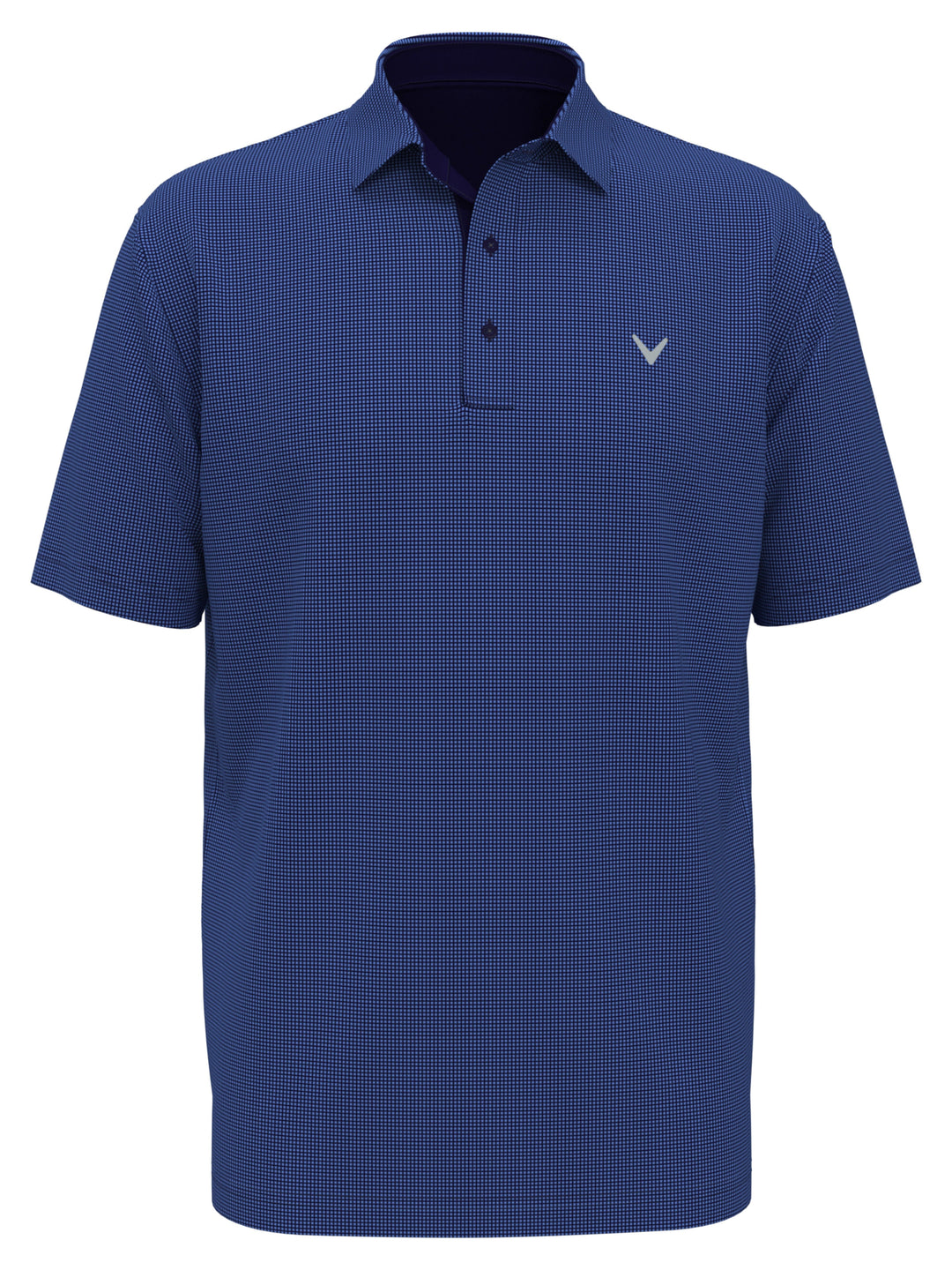 Gingham Print Golf Polo (Peacoat) 