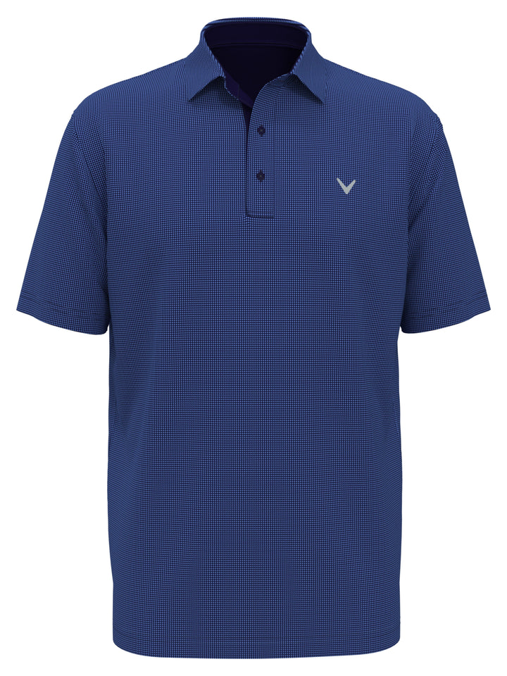 Gingham Print Golf Polo (Peacoat) 