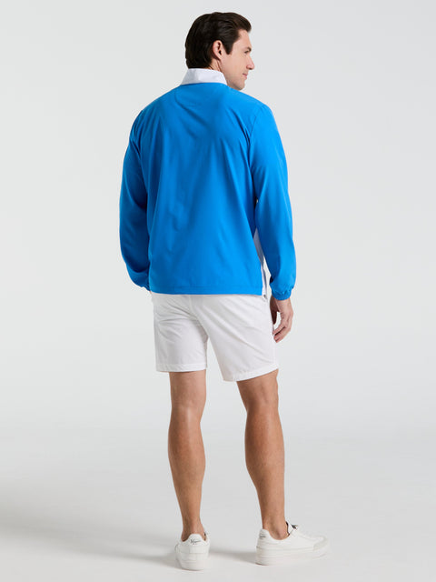 1/4 Zip Lightweight Color Block Layering Golf Shirt (French Blue) 