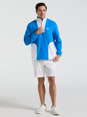 1/4 Zip Lightweight Color Block Layering Golf Shirt (French Blue) 