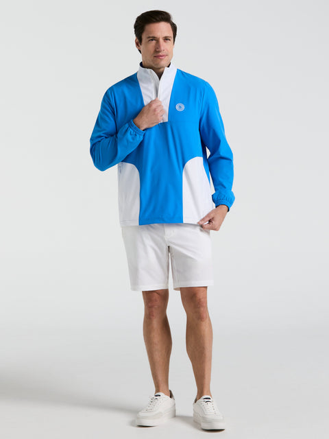 1/4 Zip Lightweight Color Block Layering Golf Shirt (French Blue) 