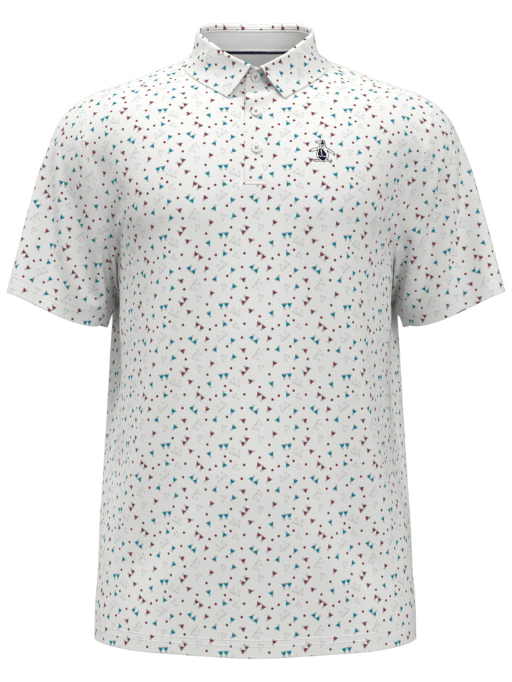 Men's 19th Hole Sake-Tini Print Golf Polo