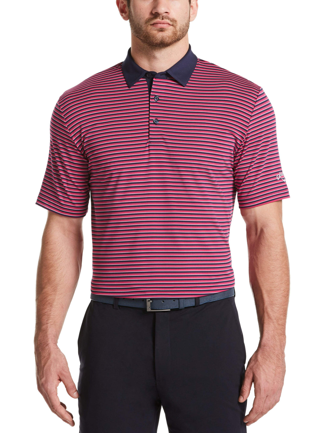 Men's 3-Color Stripe Polo