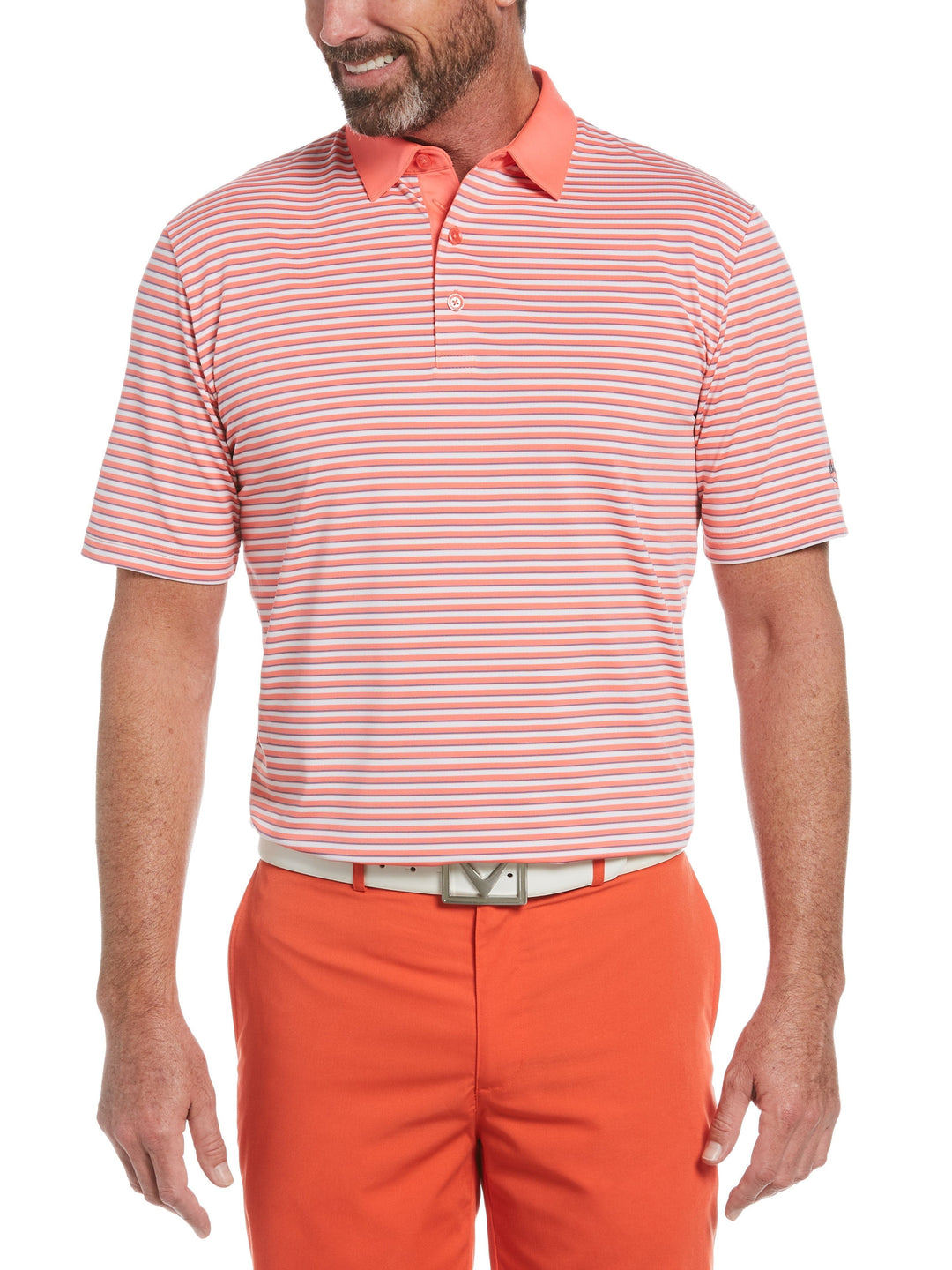 Men's 3-Color Stripe Polo