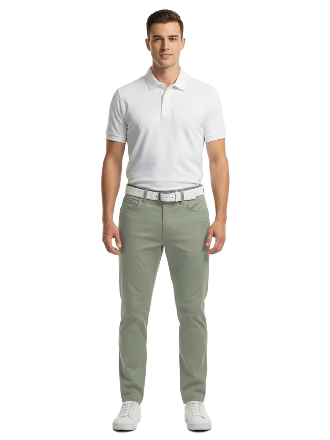 Men's 5 Pocket Adjustable Waistband Pant (Jadeite)