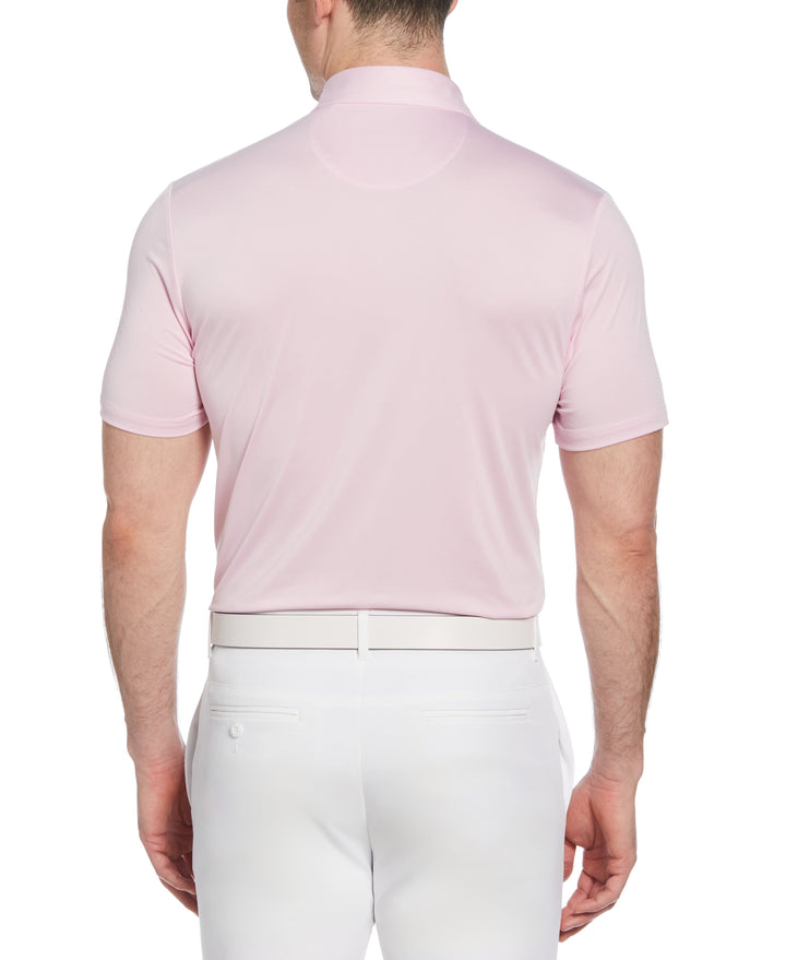 50s Color Block Print Golf Polo Shirt (Gelato Pink) 