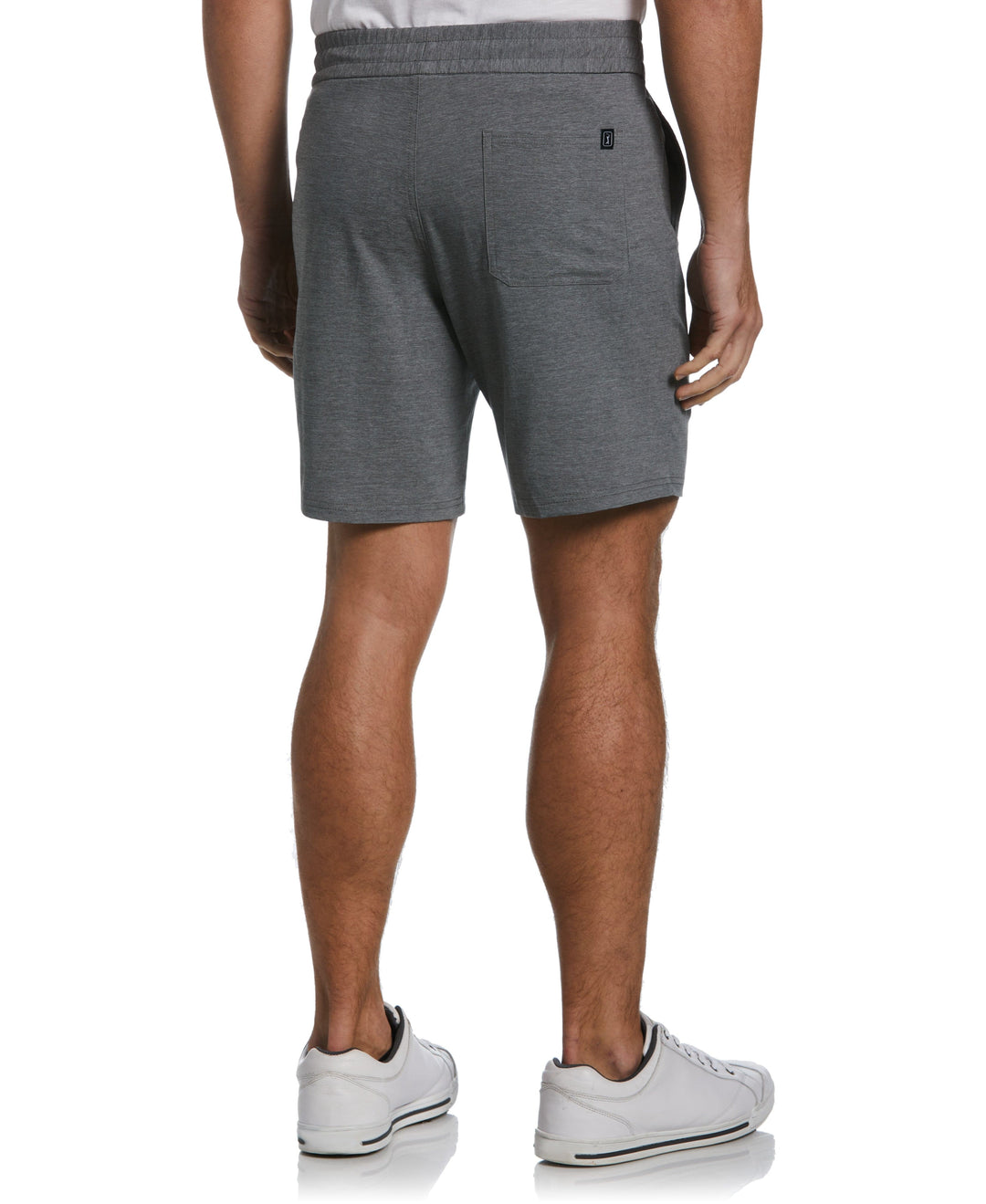 8" Drawstring Pull-On Stretch Golf Short (Grey Heather) 
