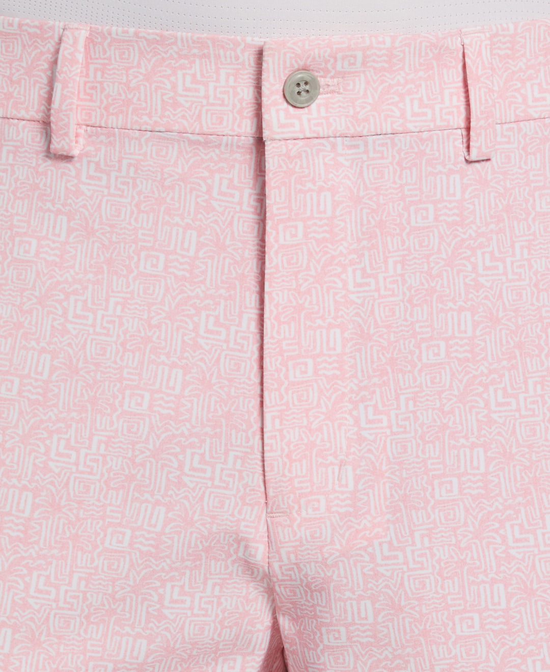 8" Flat Front Palm Tree Print Golf Short (Plumeria) 