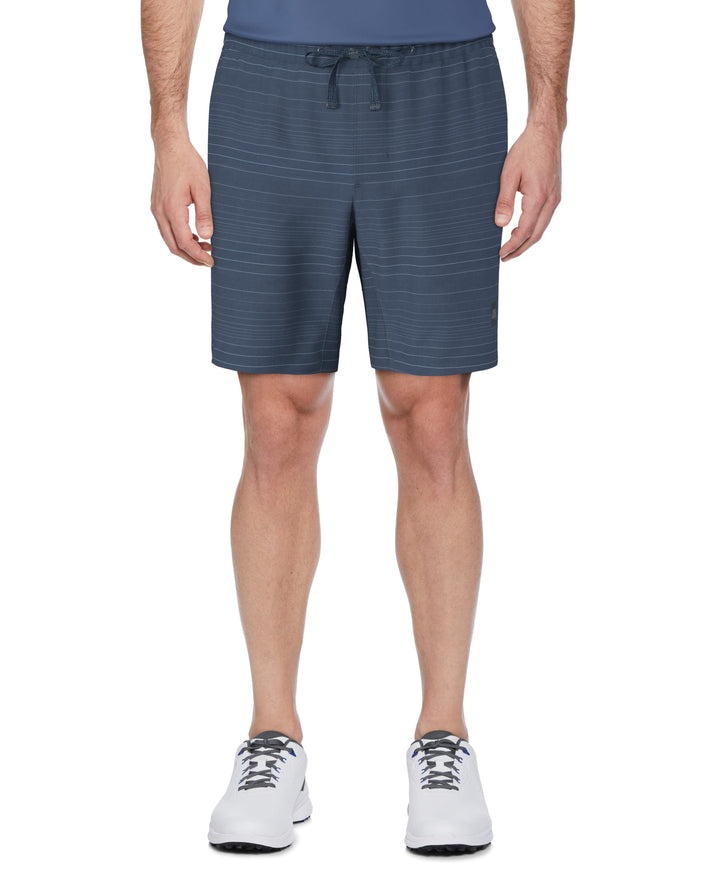 8" Linear Texture Print Golf Short (Insignia Blue) 