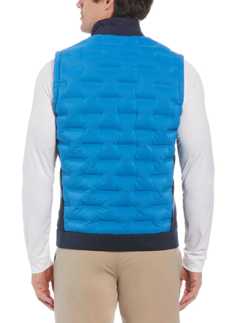 80s Mixed Media Color Block Vest (Black Iris) 