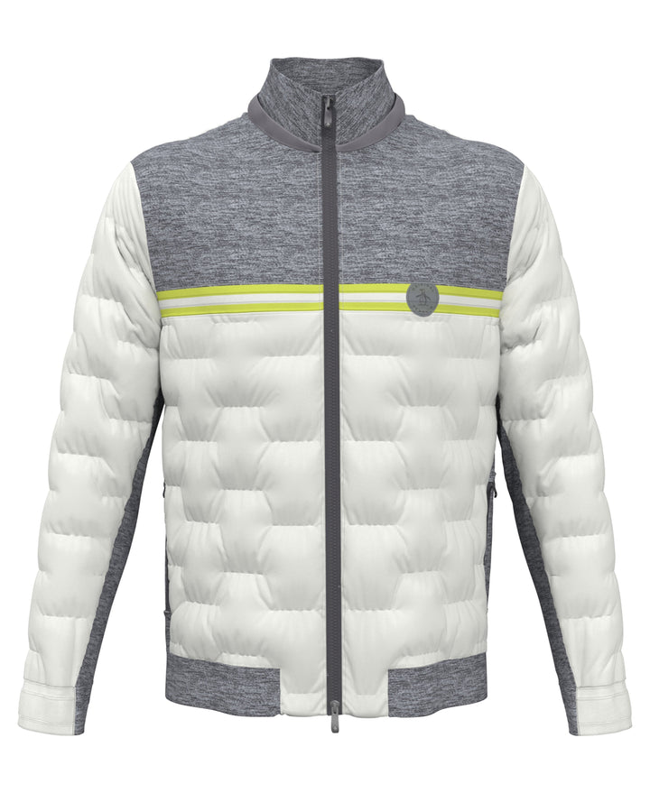80s Mixed Media Color Blocked Golf Jacket (Quiet Gray Heather) 