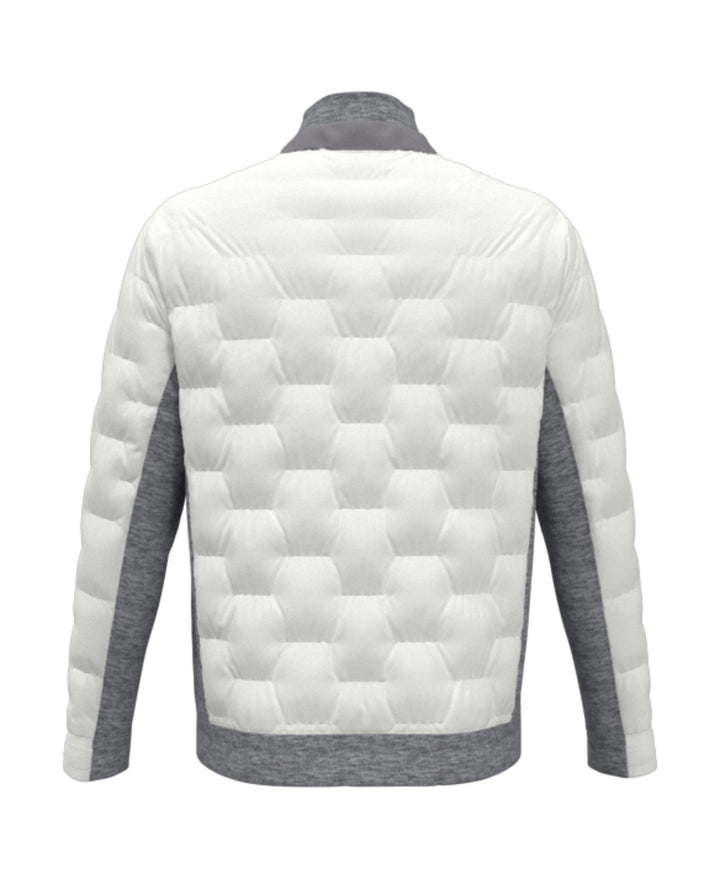 80s Mixed Media Color Blocked Golf Jacket (Quiet Gray Heather) 