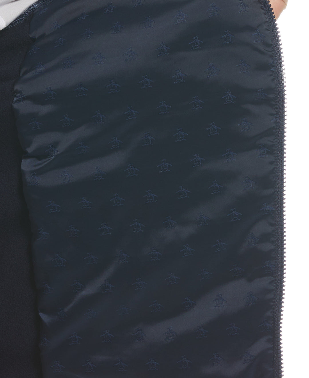 80s Mixed Media Color Blocked Golf Jacket (Black Iris) 