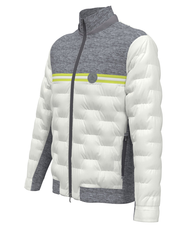 80s Mixed Media Color Blocked Golf Jacket (Quiet Gray Heather) 
