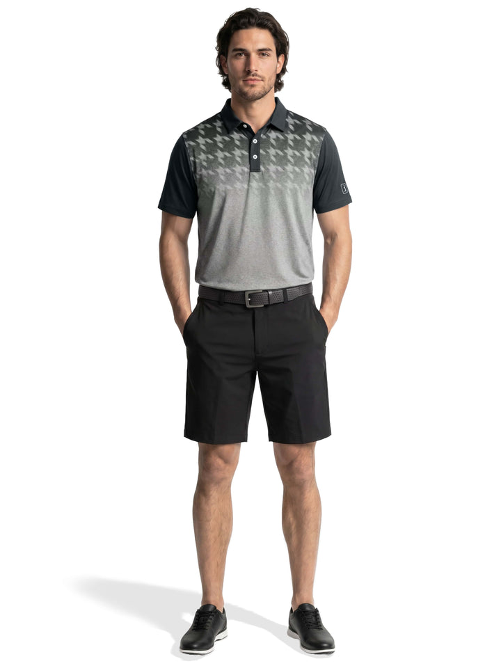 Men's Abstract Ombre Blocked Polo