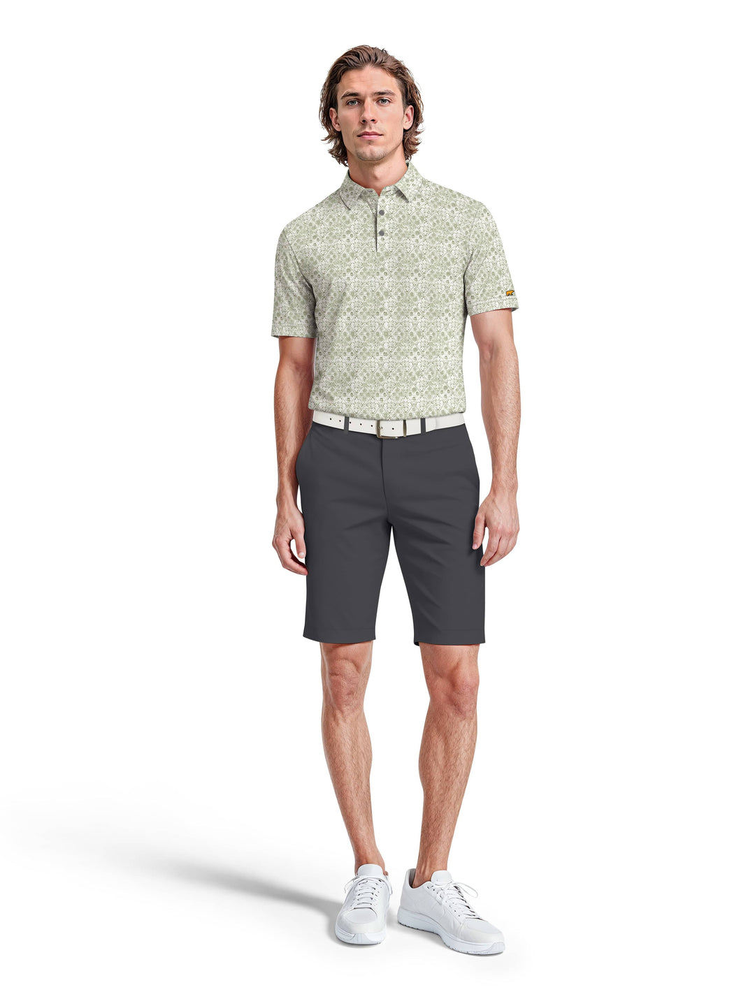 Men's Abstract Texture Printed Polo