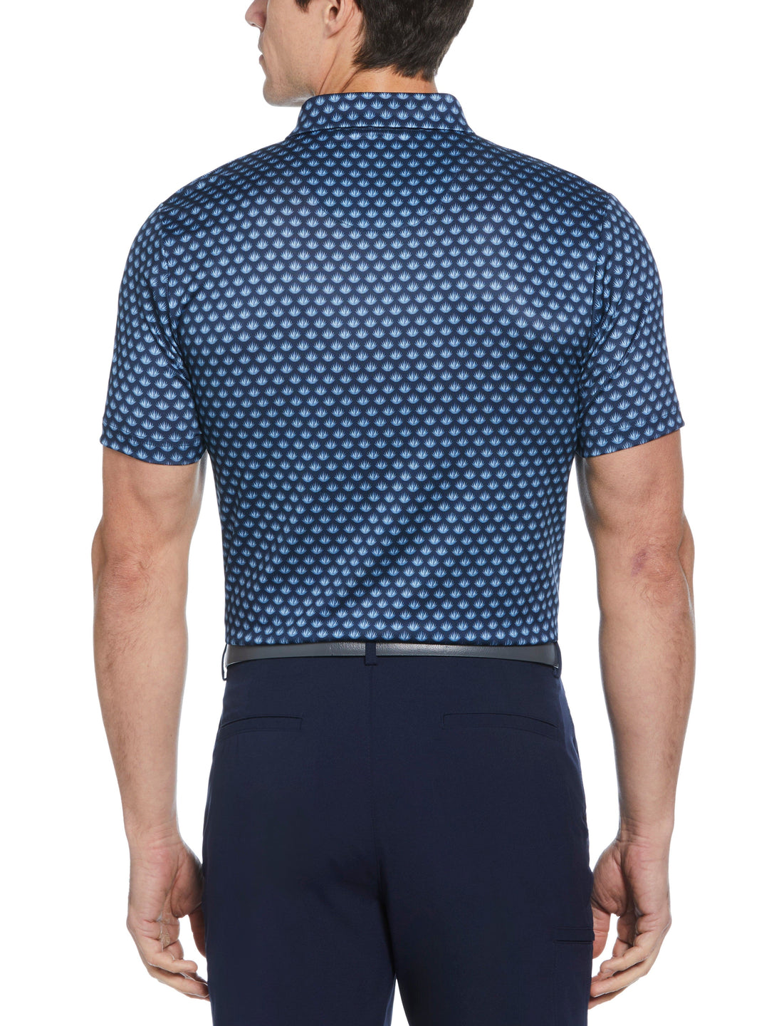 Agave Print Golf Polo (Mood Indigo) 