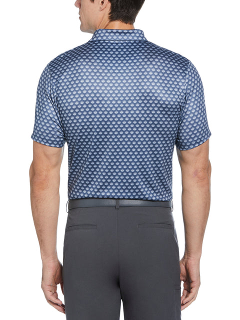 Agave Print Golf Polo (Vintage Indigo) 