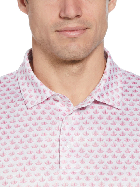 Agave Print Golf Polo (Pink Nectar) 