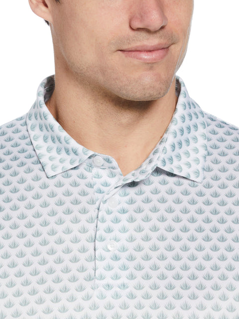 Agave Print Golf Polo (Jadeite) 