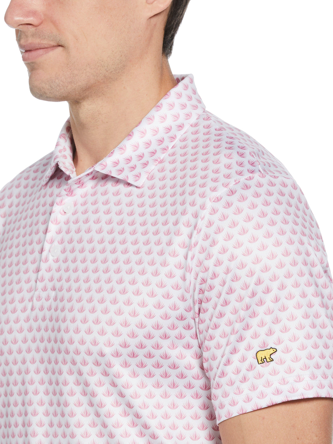 Agave Print Golf Polo (Pink Nectar) 