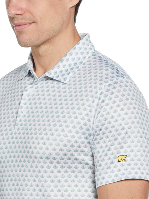 Agave Print Golf Polo (Jadeite) 