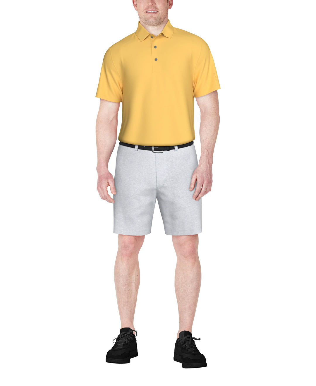 Airflux Mesh Golf Polo (Pale Banana) 