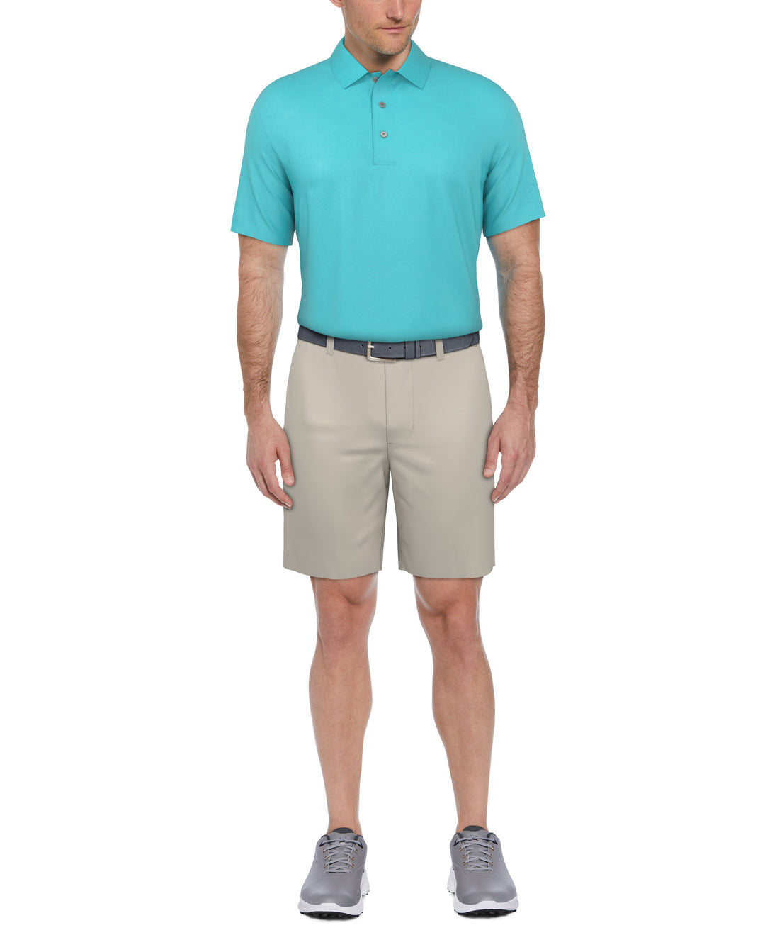 Short Sleeve AIRFLUX SOLID MESH POLO (Blue Curacao) 
