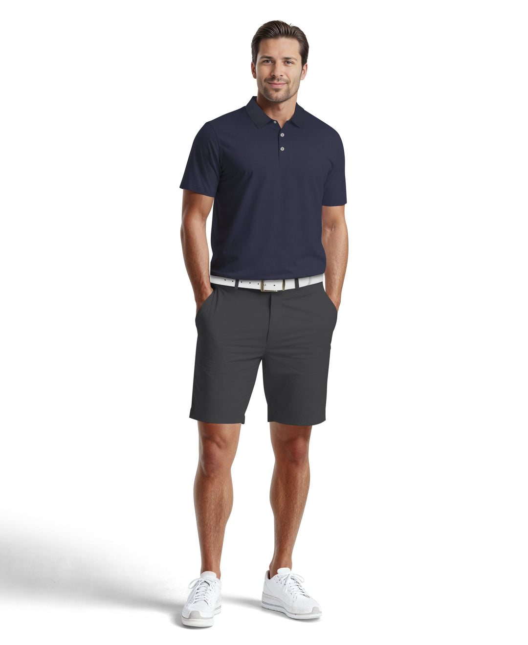 Airflux Mesh Golf Polo (True Navy) 