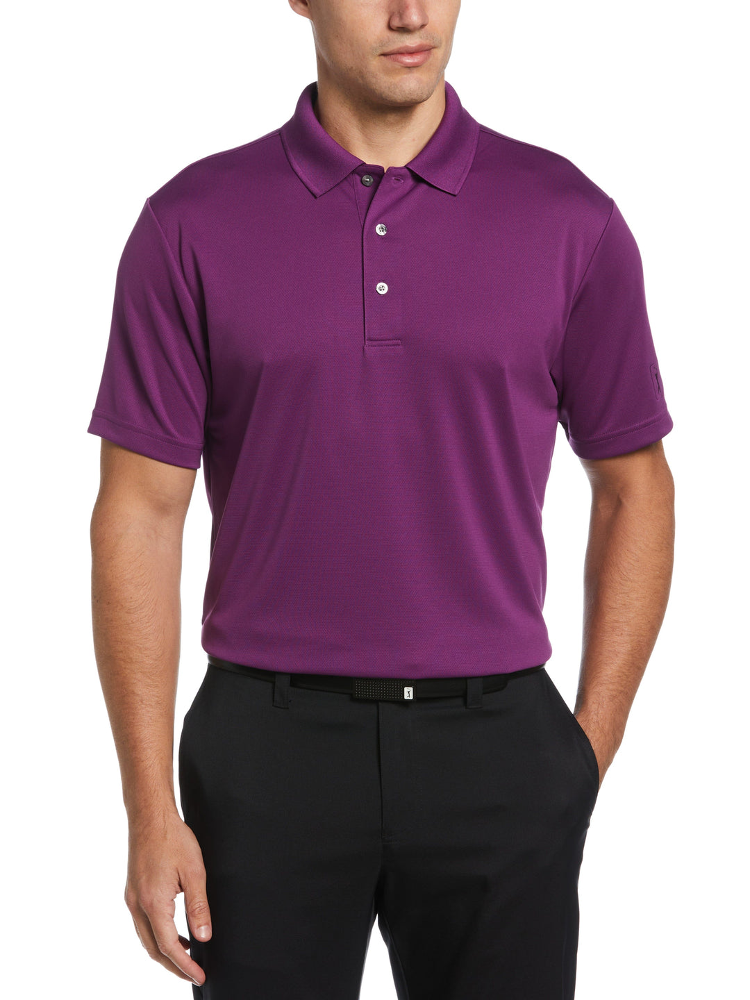 Airflux Solid Mesh Golf Polo (Grape Juice) 