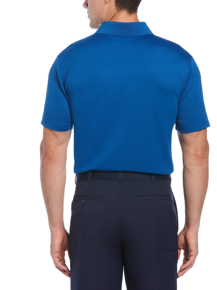 Mens AirFlux Solid Mesh Short Sleeve Golf Polo Shirt (Classic Blue) 