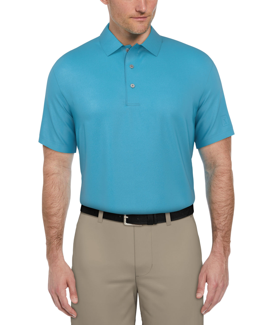 Airflux Solid Mesh Golf Polo (Cyan Blue) 