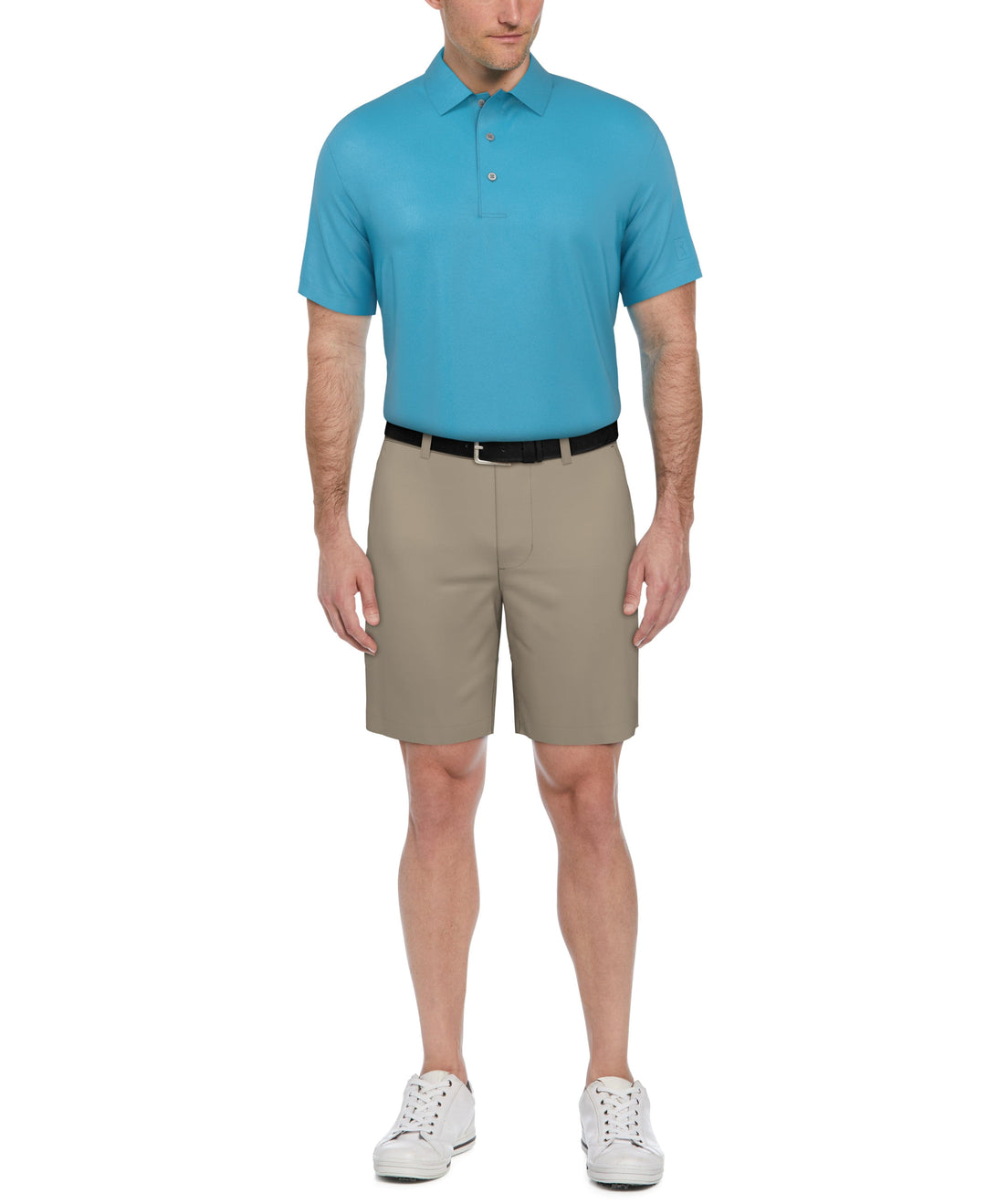 Airflux Solid Mesh Golf Polo (Cyan Blue) 