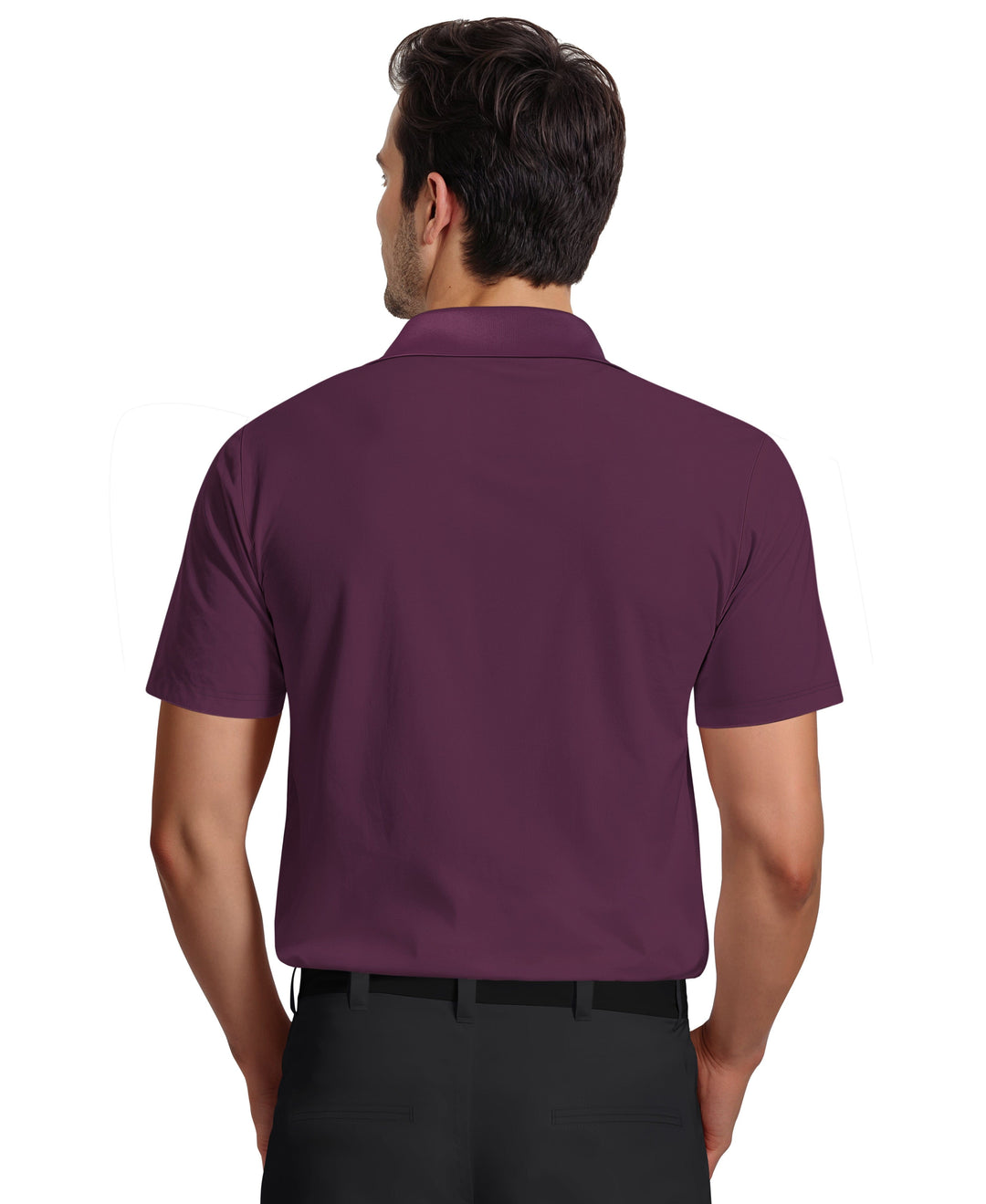 Airflux Solid Mesh Golf Polo (Dark Purple) 