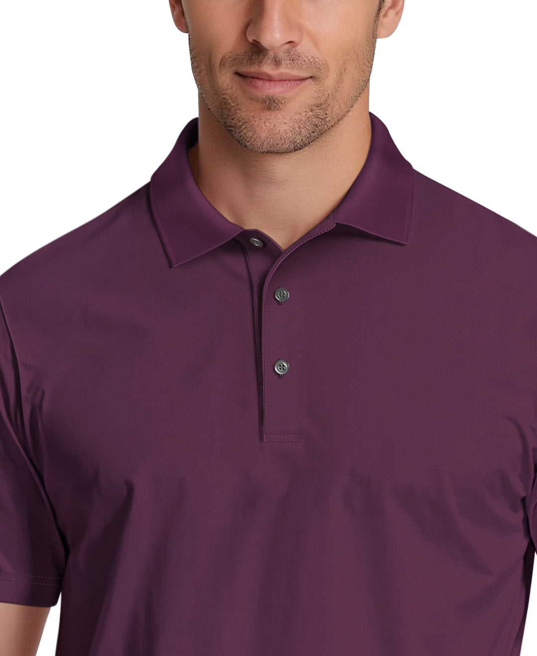 Airflux Solid Mesh Golf Polo (Dark Purple) 