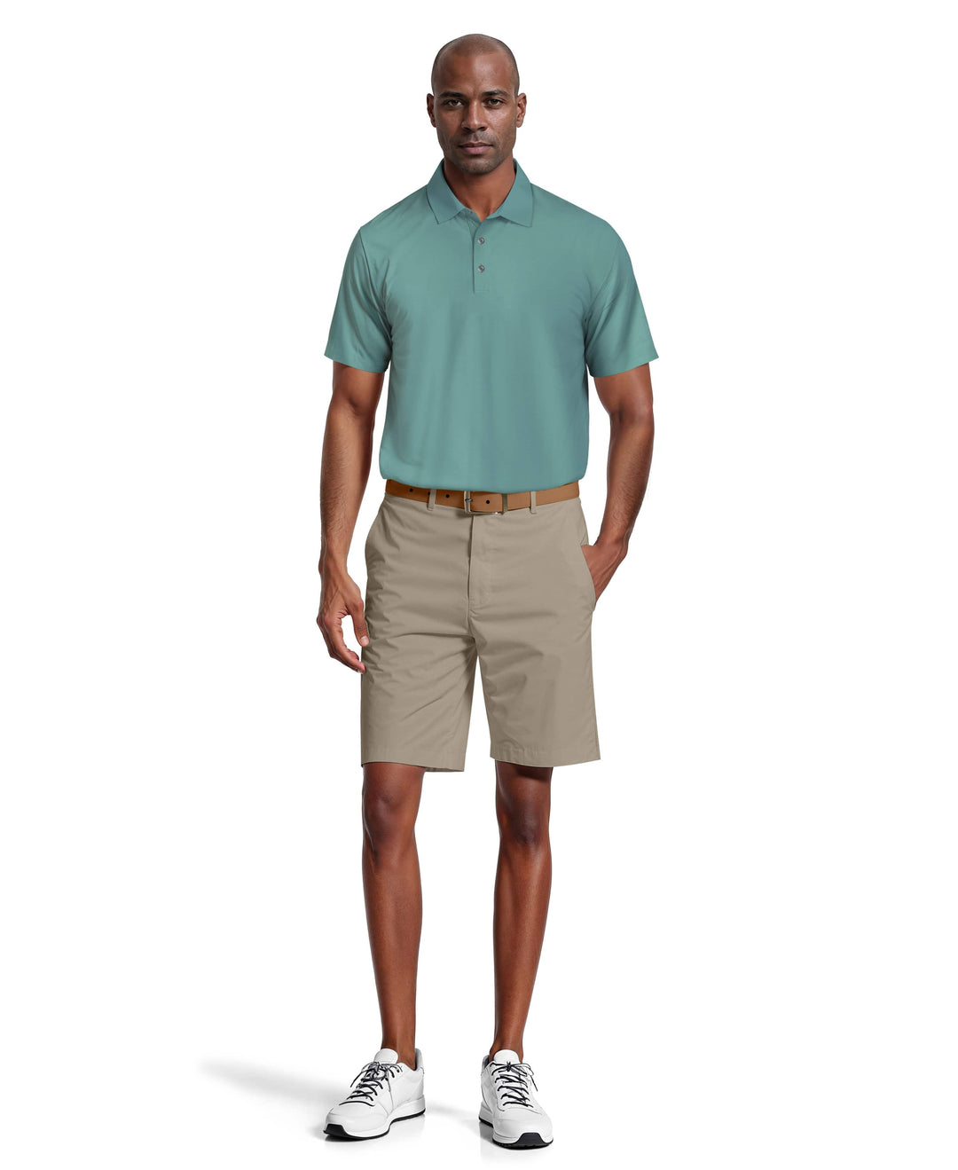 Airflux Solid Mesh Golf Polo (Brittany Blue) 