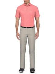 Men's AirFlux™ Jaspe Cotton Golf Polo (Plumeria Pink Htr) 