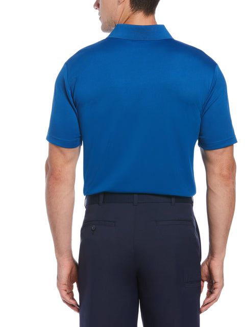 Mens AirFlux Solid Mesh Short Sleeve Golf Polo Shirt (Classic Blue) 