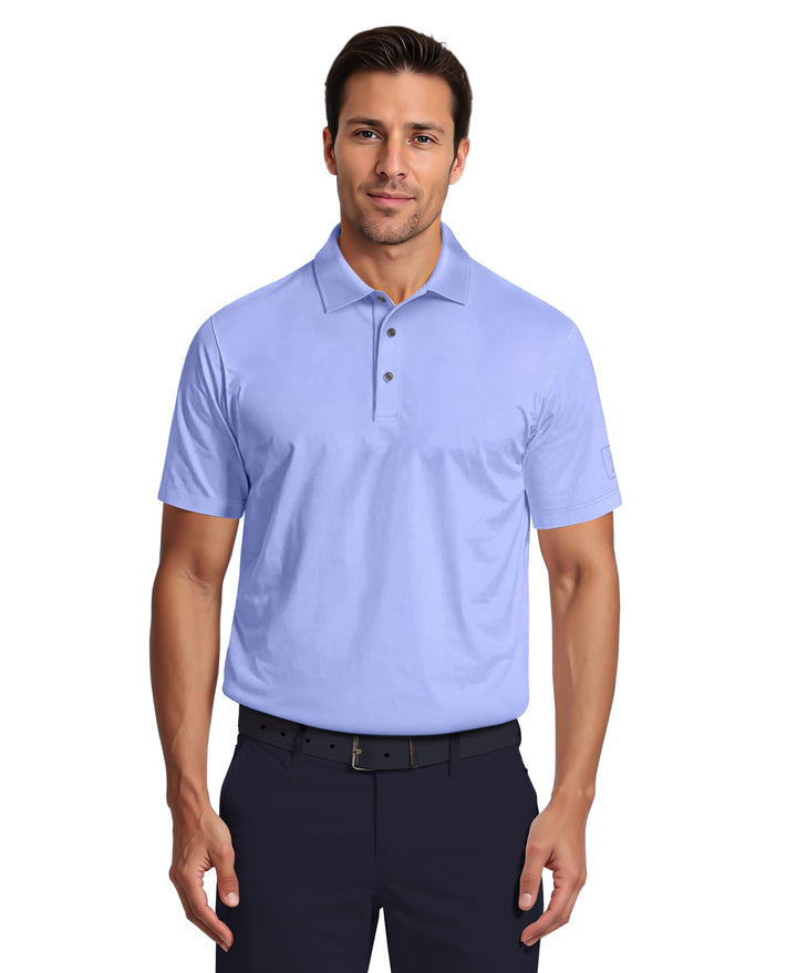 Airflux Solid Mesh Golf Polo (Hydrangea) 