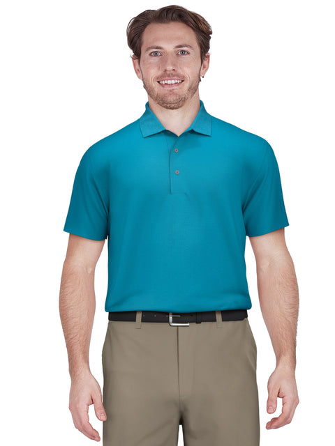 Airflux Solid Mesh Golf Polo (Cyan Blue) 