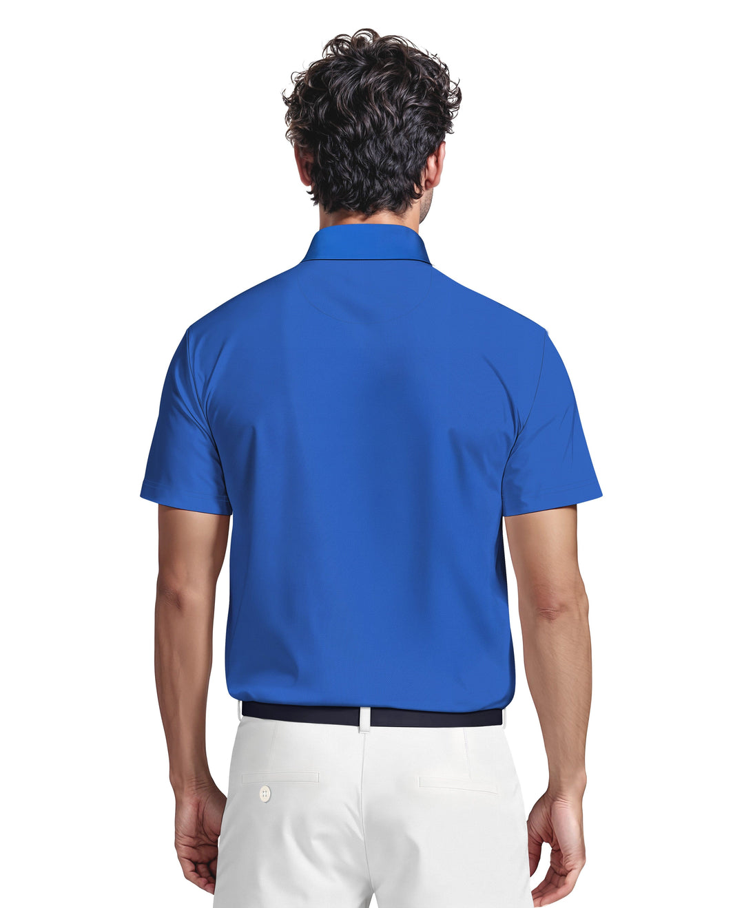 Airflux Solid Mesh Golf Polo (Indigo Bunting) 