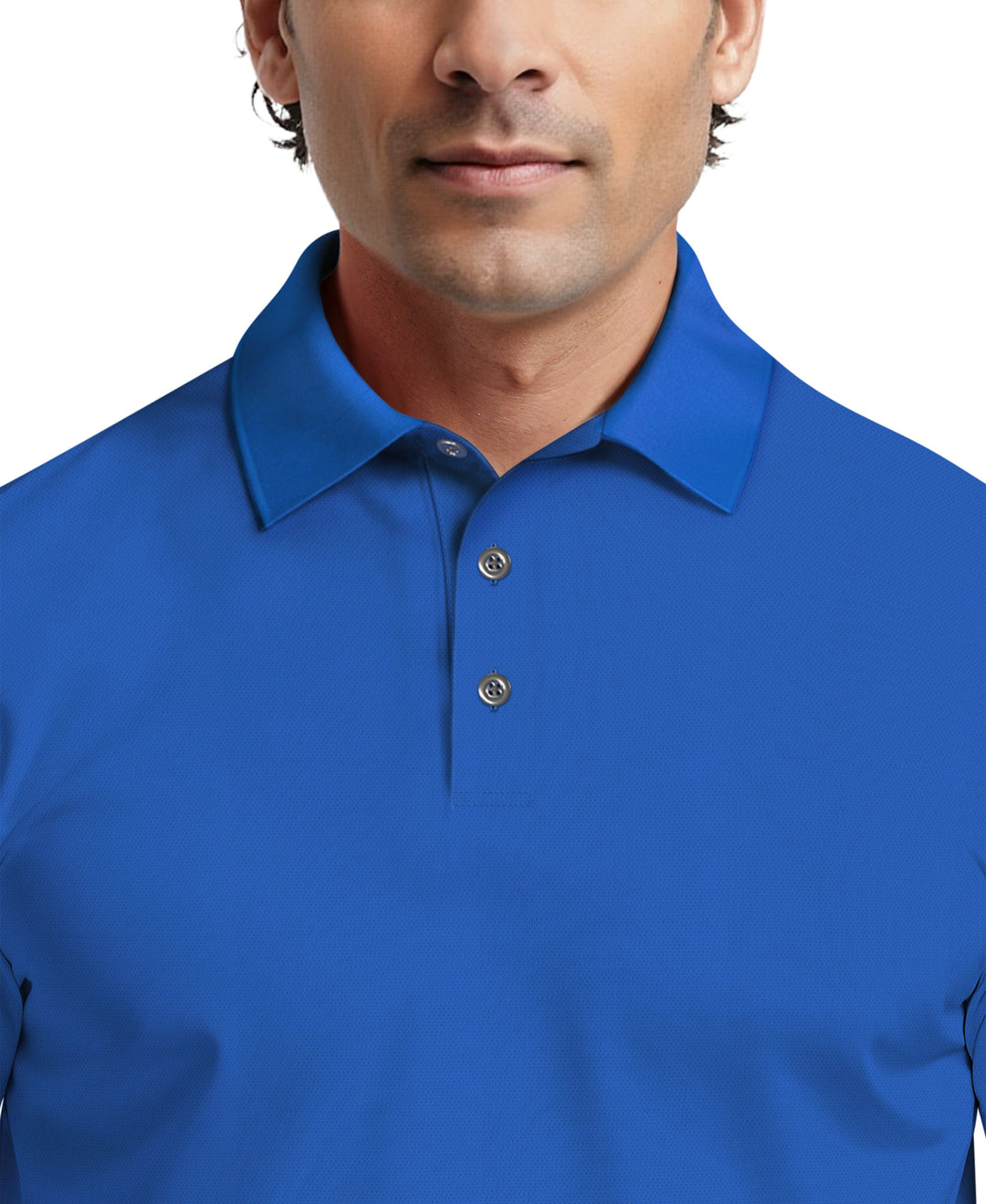 Airflux Solid Mesh Golf Polo (Indigo Bunting) 