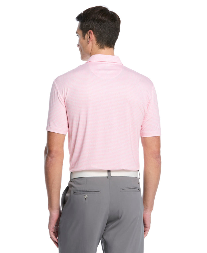 All Gradient Chevron Print Golf Polo (Dianthus) 