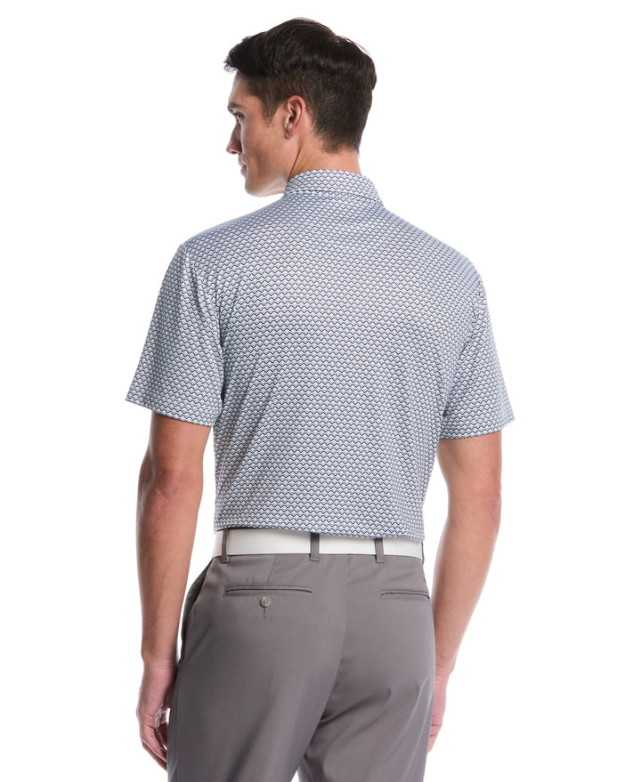 All Gradient Chevron Print Golf Polo (Caviar) 