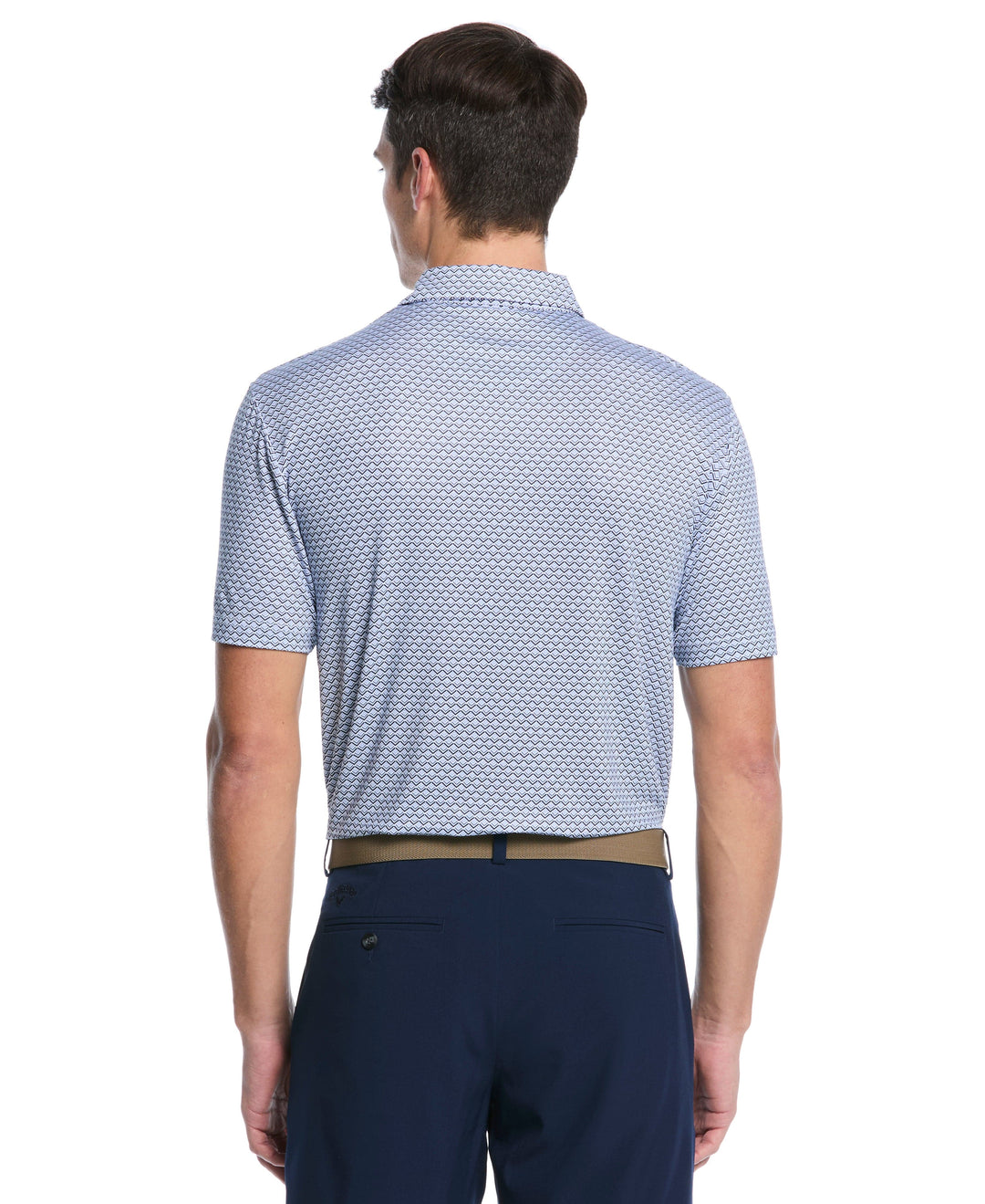 All Gradient Chevron Print Golf Polo (Peacoat) 