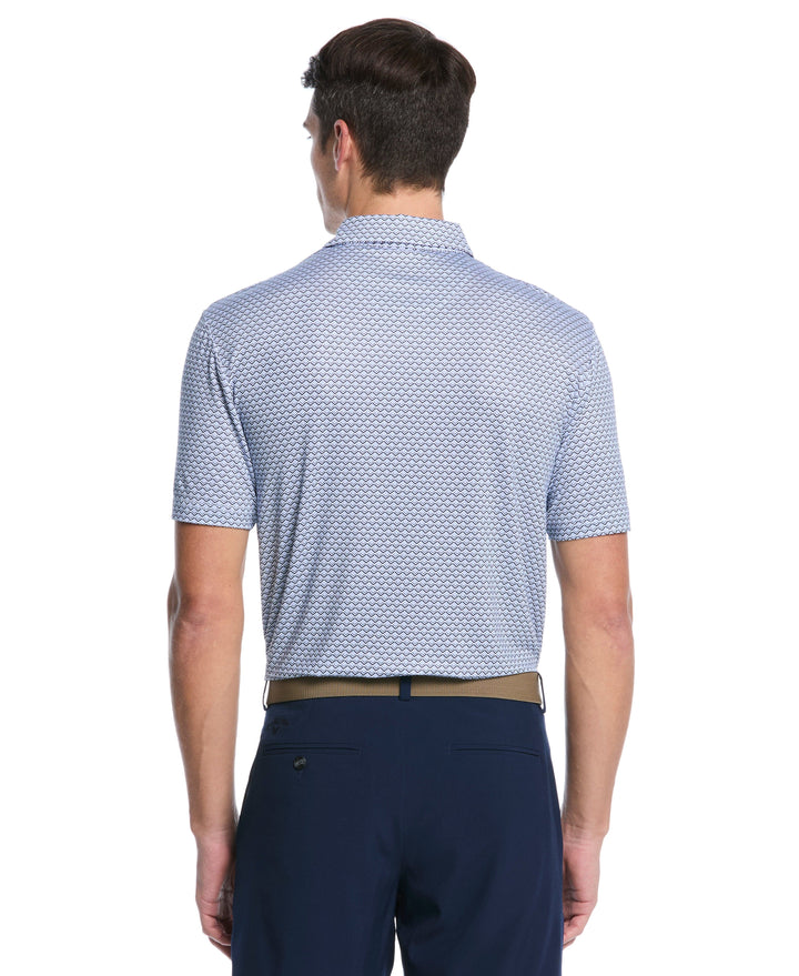 All Gradient Chevron Print Golf Polo (Peacoat) 